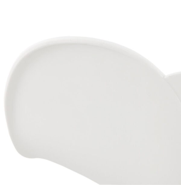 Chaise design 'SATELIT' blanche style industriel avec pieds en métal noir – Image 5