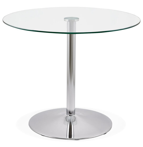 Petite table de cuisine ronde 'YOUPI' en verre - Ø 90 cm – Image 2