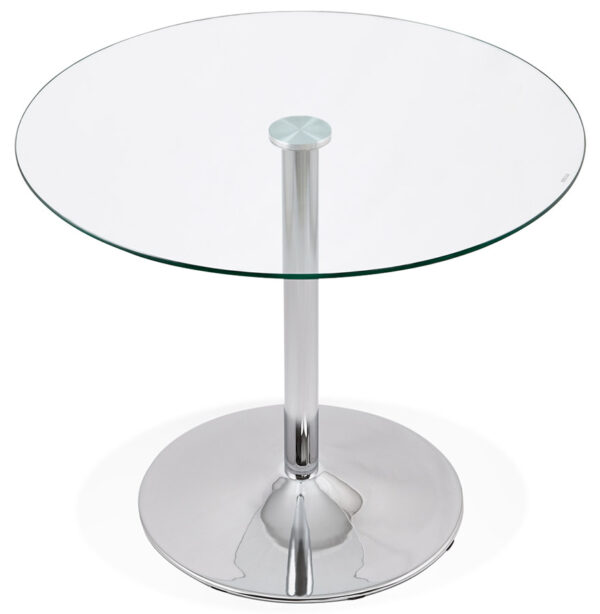 Petite table de cuisine ronde 'YOUPI' en verre - Ø 90 cm – Image 3