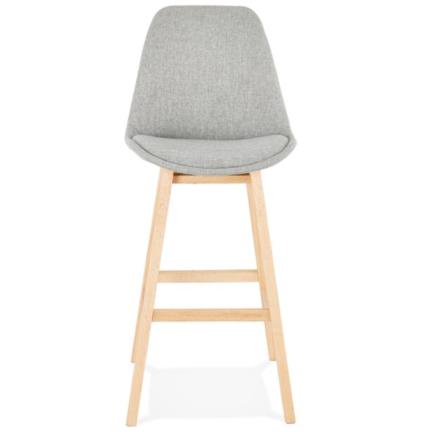 Tabouret de bar scandinave 'TERESA' en tissu gris – Image 11